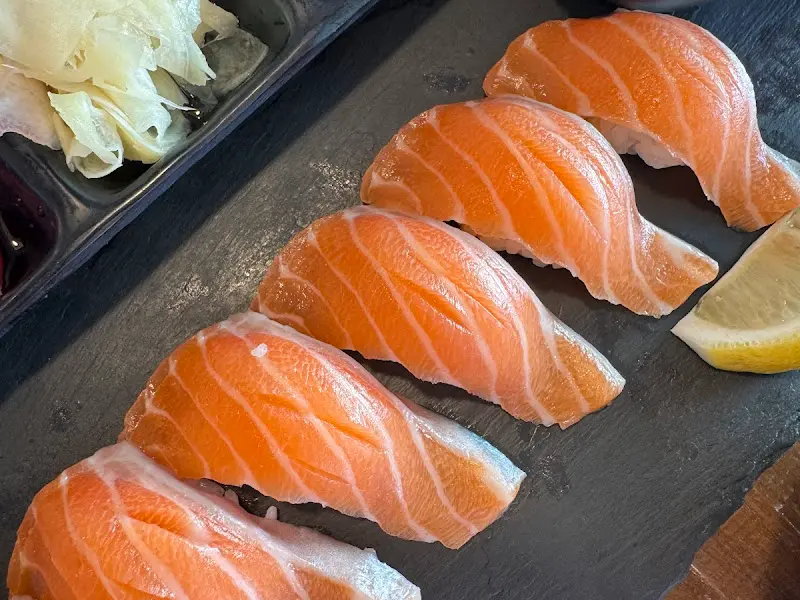 신선한 연어초밥