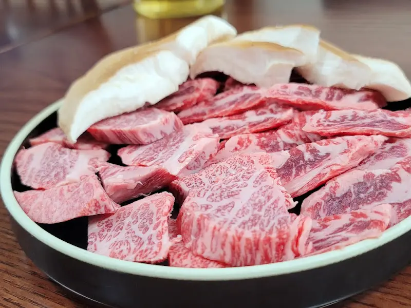 꽃갈비살의 아름다운 마블링