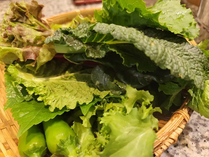 신선한 쌈채소