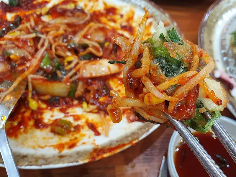 낙지 파전 근접샷