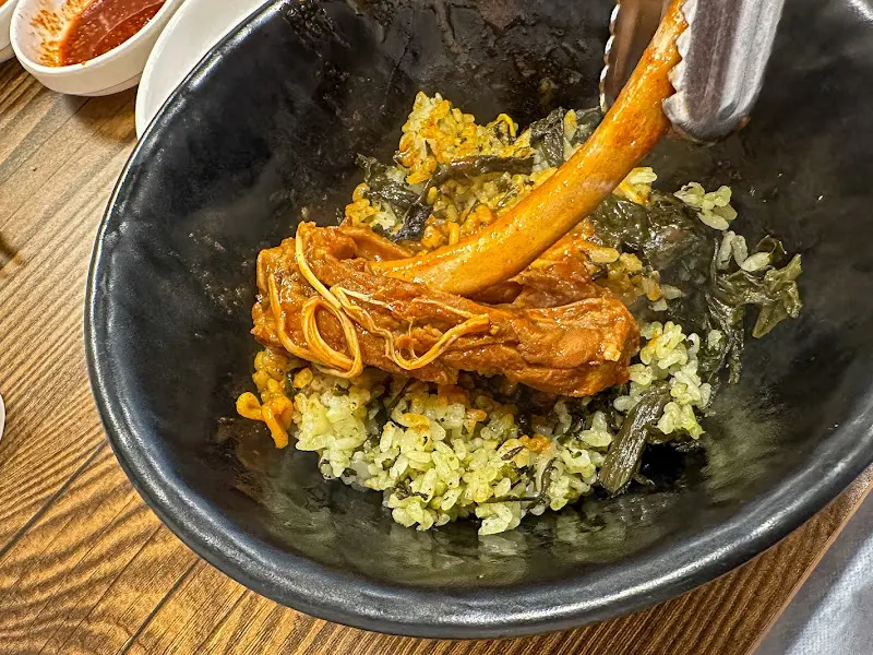 등갈비찜과 곤드레밥의 조합