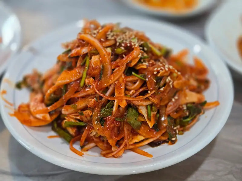 바지락 초무침 클로즈업