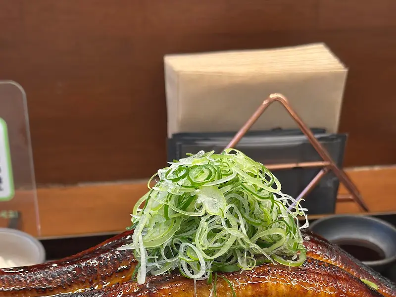 장어덮밥 위에 올려진 파