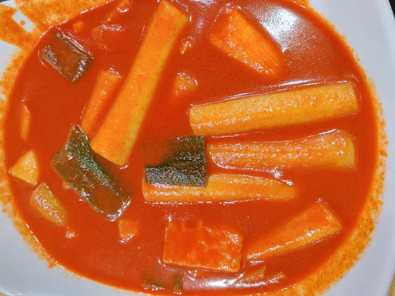 매콤한 떡볶이 클로즈업