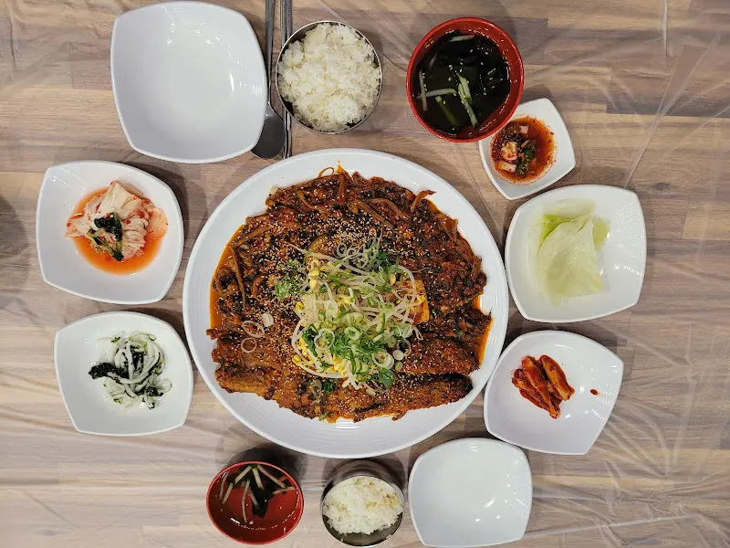 푸짐한 코다리찜 한 상 차림