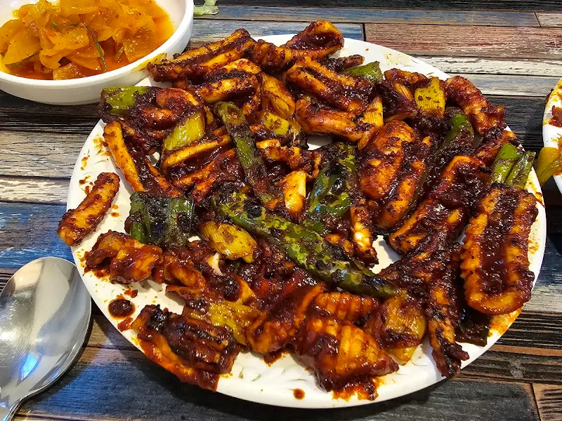 오징어 석쇠구이 접사