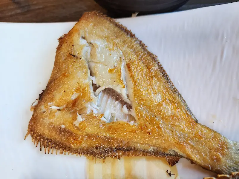 가자미 구이의 클로즈업 샷