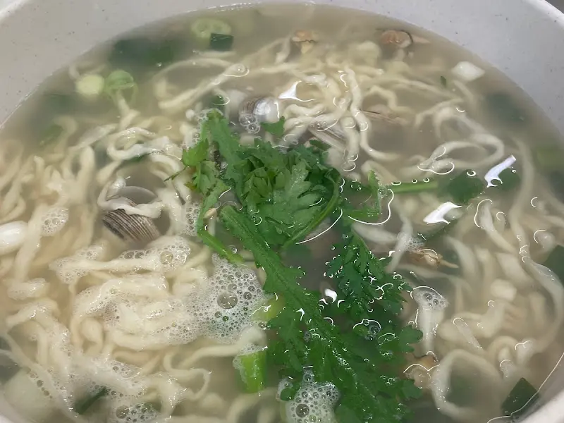 물총조개 칼국수