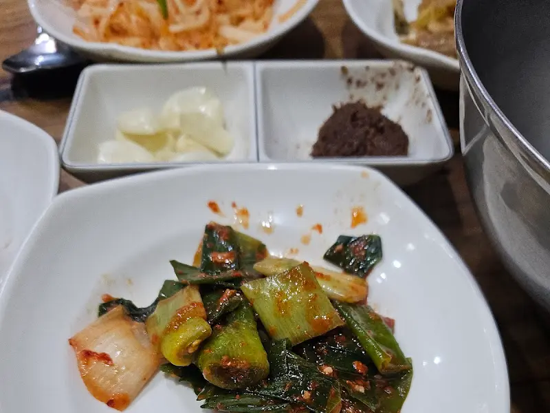 푸짐한 밑반찬 항공샷