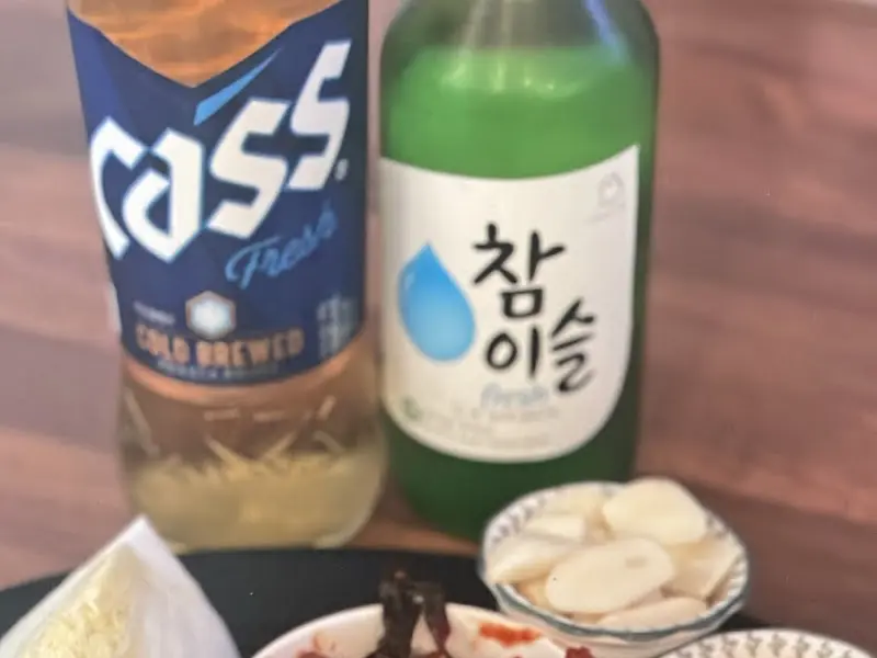 참말로국수 맥주와 소주