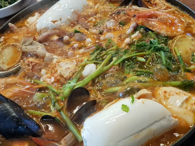 해물순두부 클로즈업