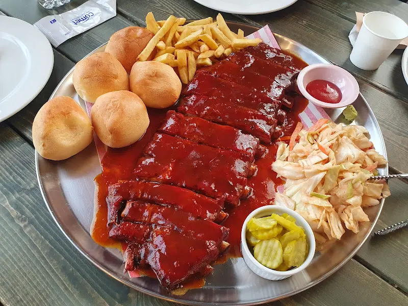 바베큐 플래터 근접샷