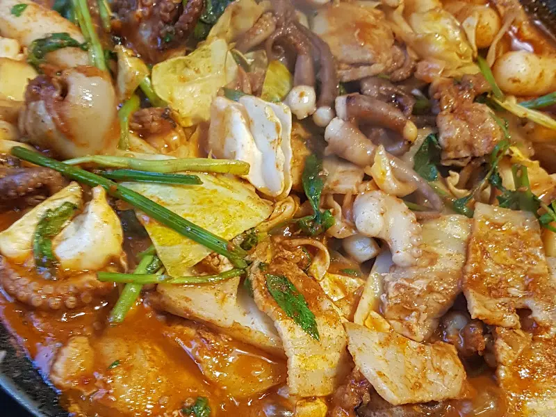 맛있게 익어가는 쭈꾸미