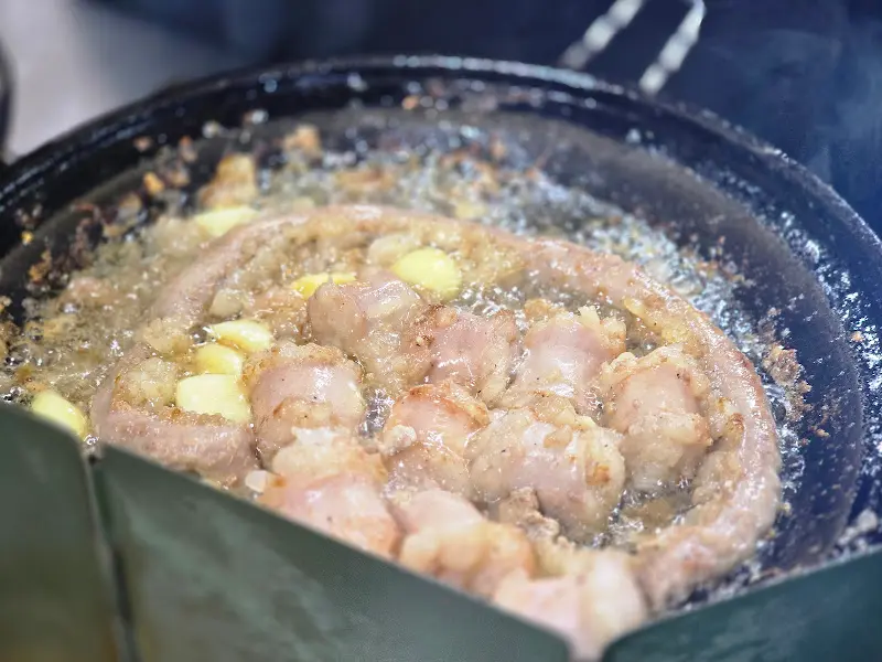 양념 곱창과 우동 사리