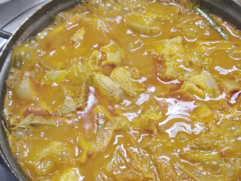 끓고 있는 뭉텅찌개