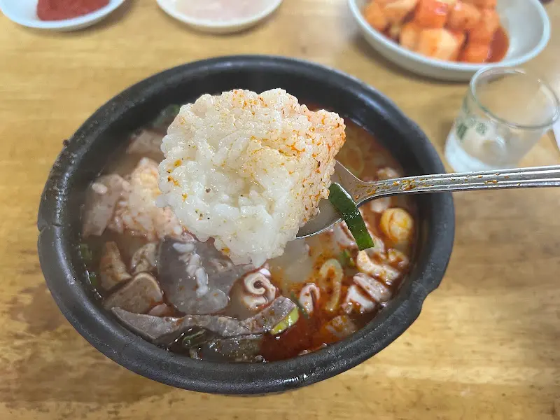 순대국 한 상 차림