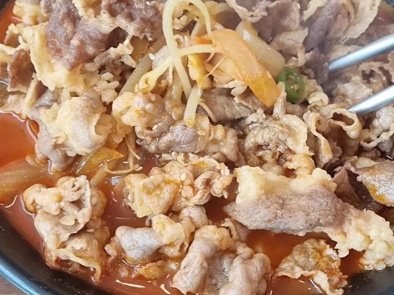 차돌박이 짬뽕 근접샷