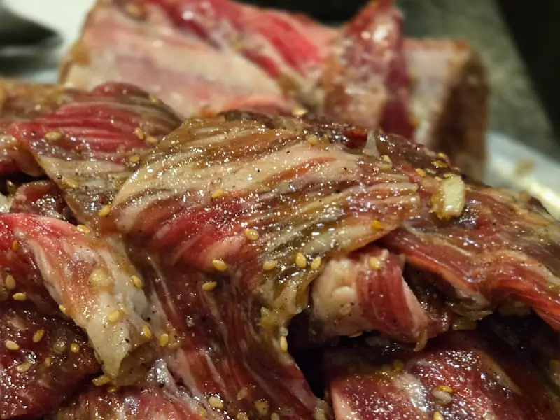 양념 갈비 클로즈업