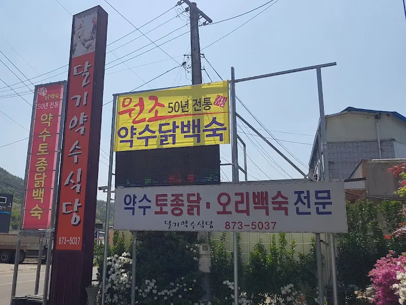 달기약수식당 간판