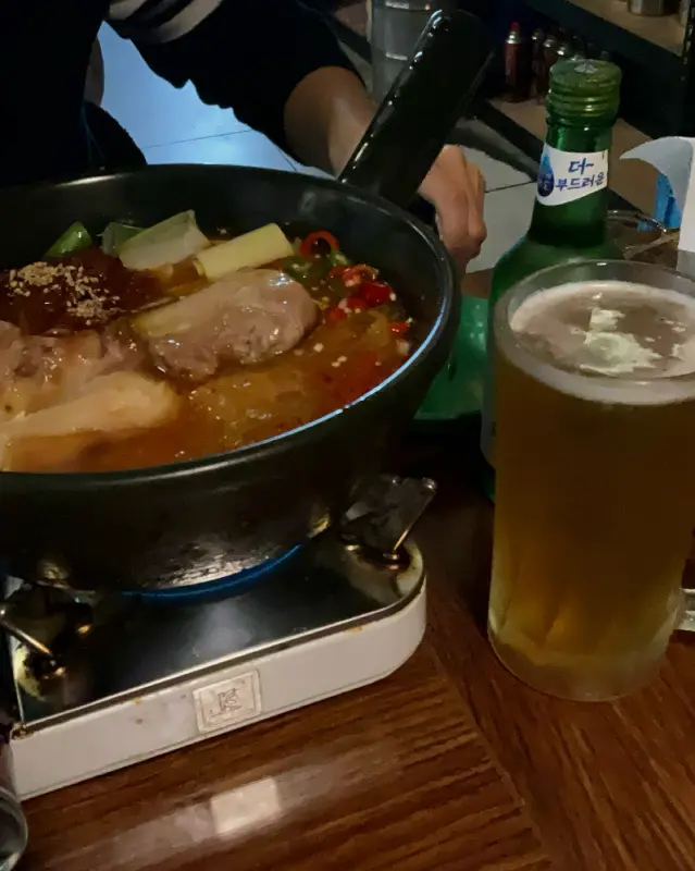 김치찜과 맥주의 조합