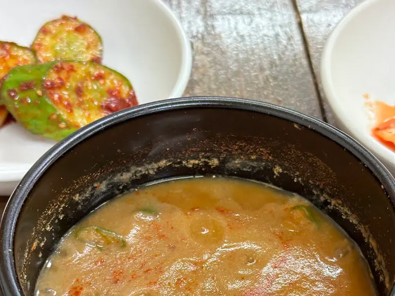 콩비지찌개의 클로즈업