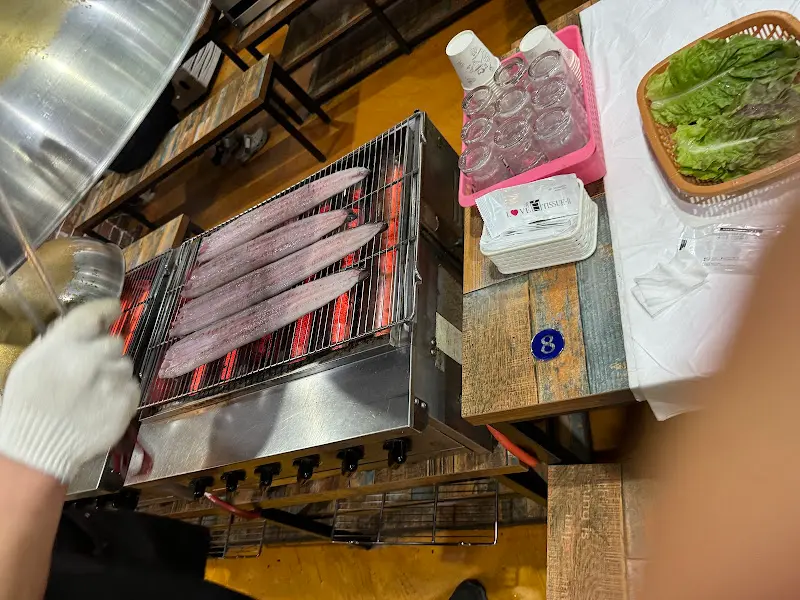 장어 굽는 모습