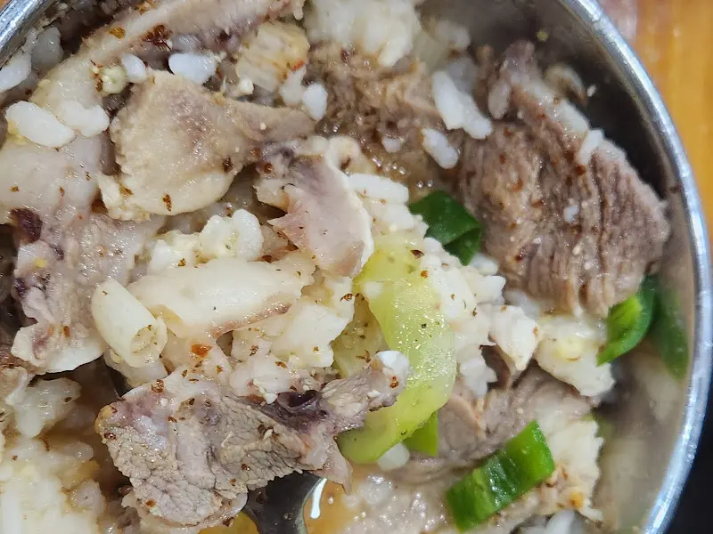 별미순대국 순대국 건더기