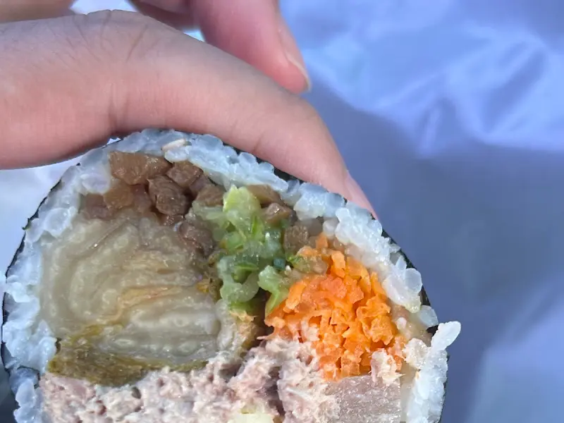 불고기 김밥 단면