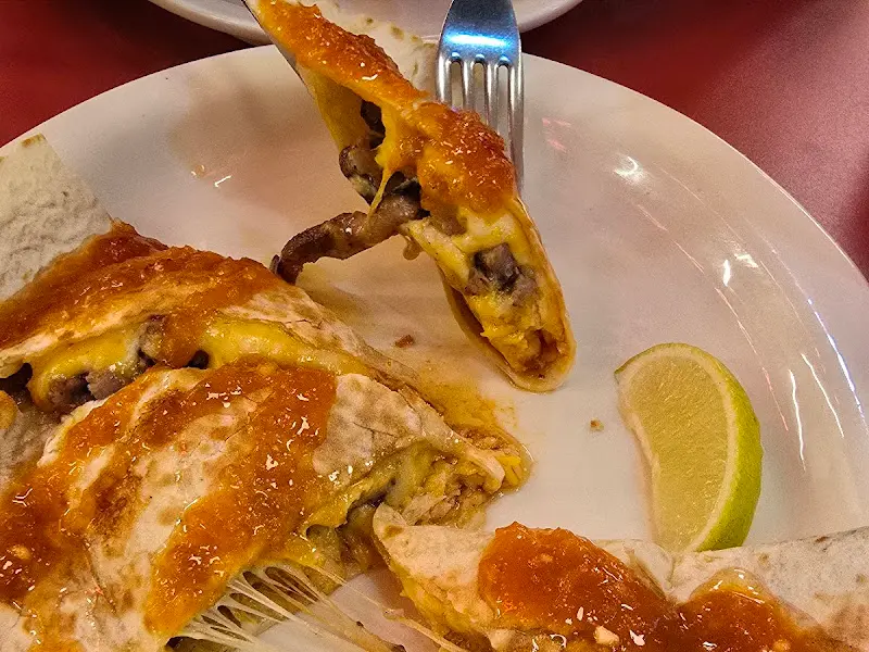 퀘사디아 확대샷