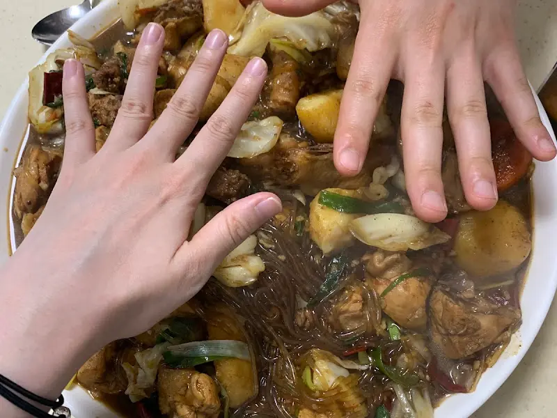 찜닭 크기 비교