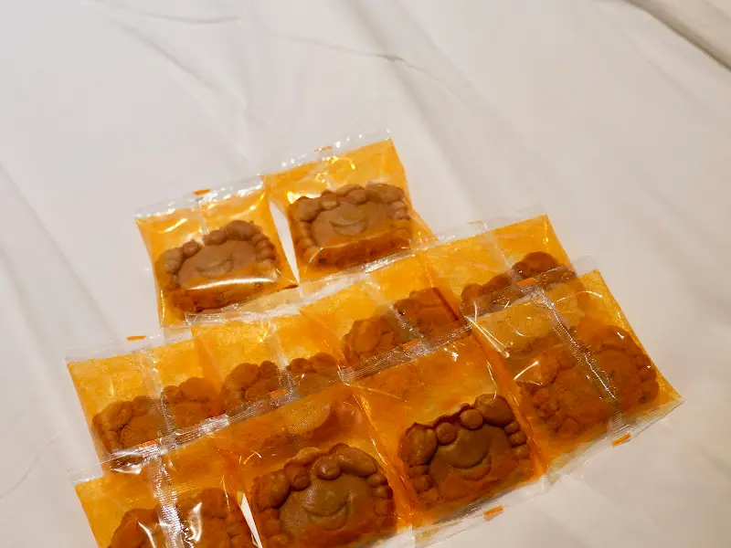 낱개 포장된 대게빵