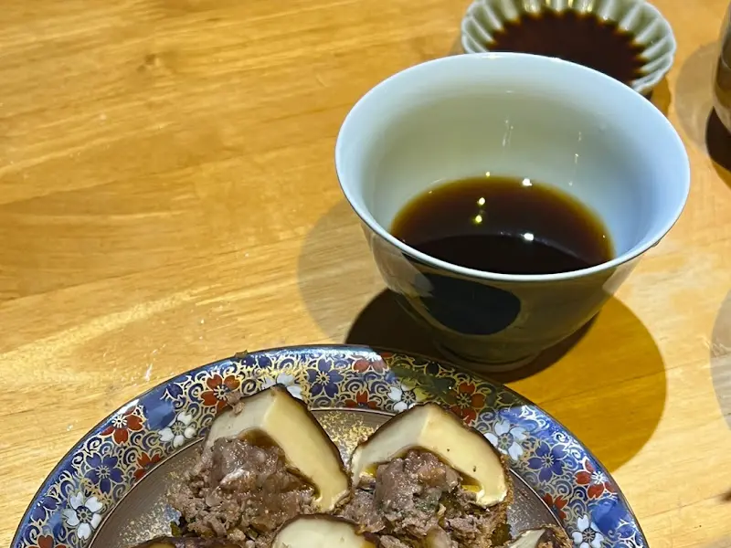 표고버섯 육회 튀김