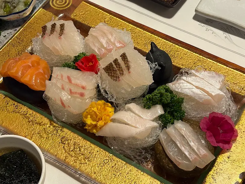 참치회 모듬 항공샷