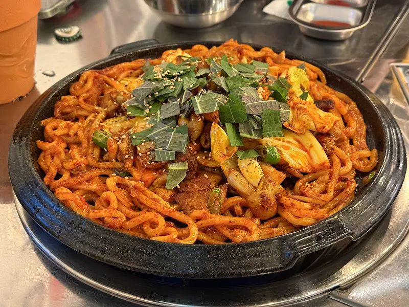 화곱우동볶음 항공샷