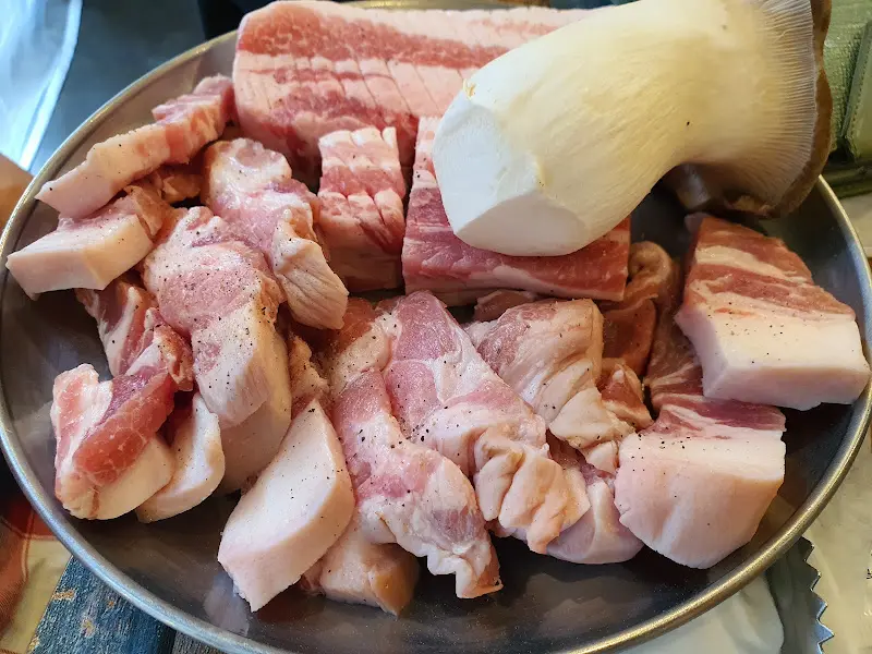 돼지갈비 한 상차림