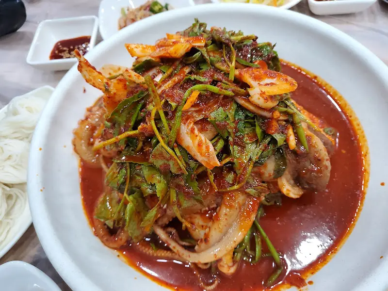 낙지 초무침의 아름다운 자태