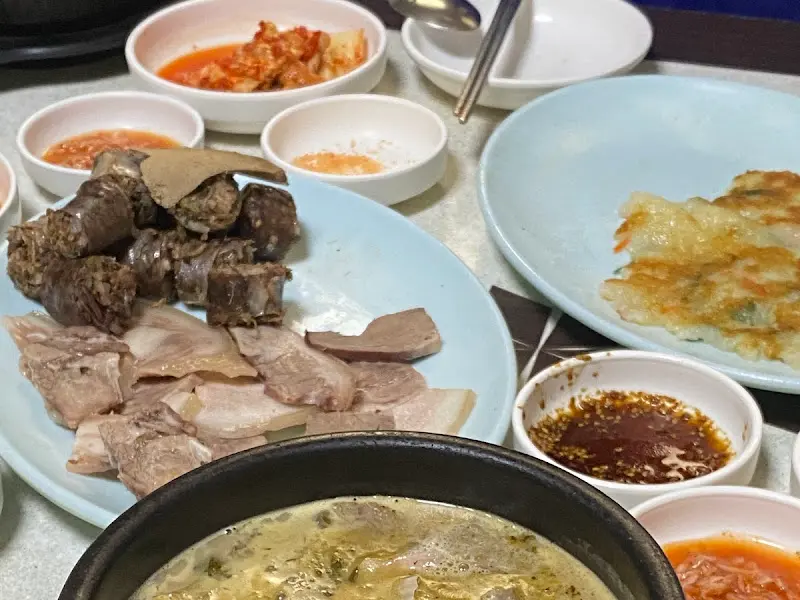 순대국밥, 순대, 머릿고기, 감자전