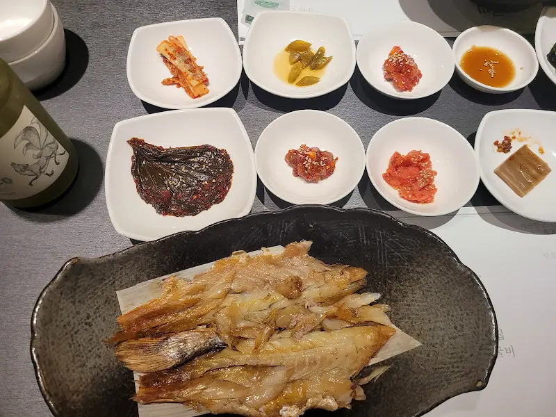 보리굴비와 밥 한 상 차림