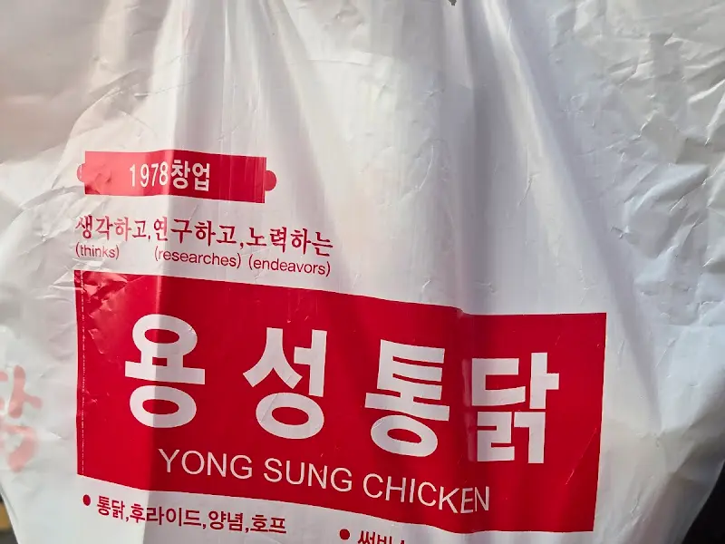 용성통닭 포장 봉투