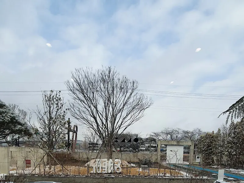 카페 정원의 모습. 겨울에도 운치 있다.