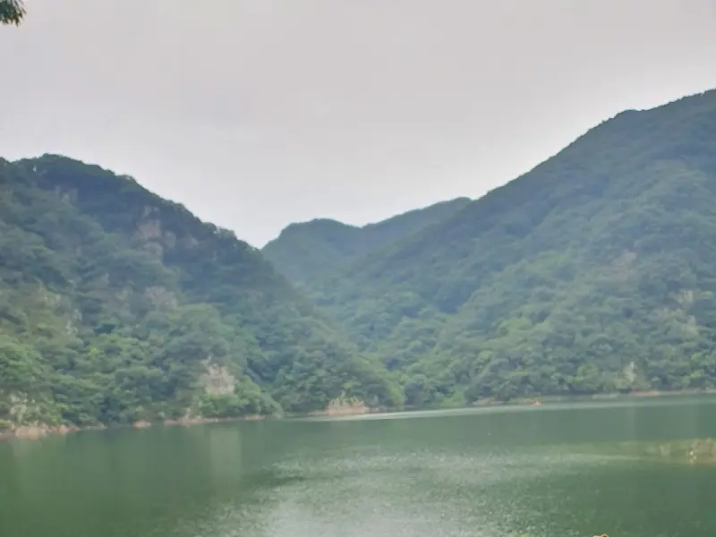 영숙백숙에서 바라본 대아저수지 전경