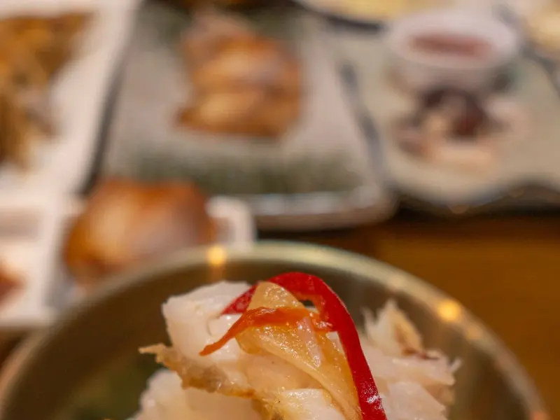 정갈한 반찬 클로즈업