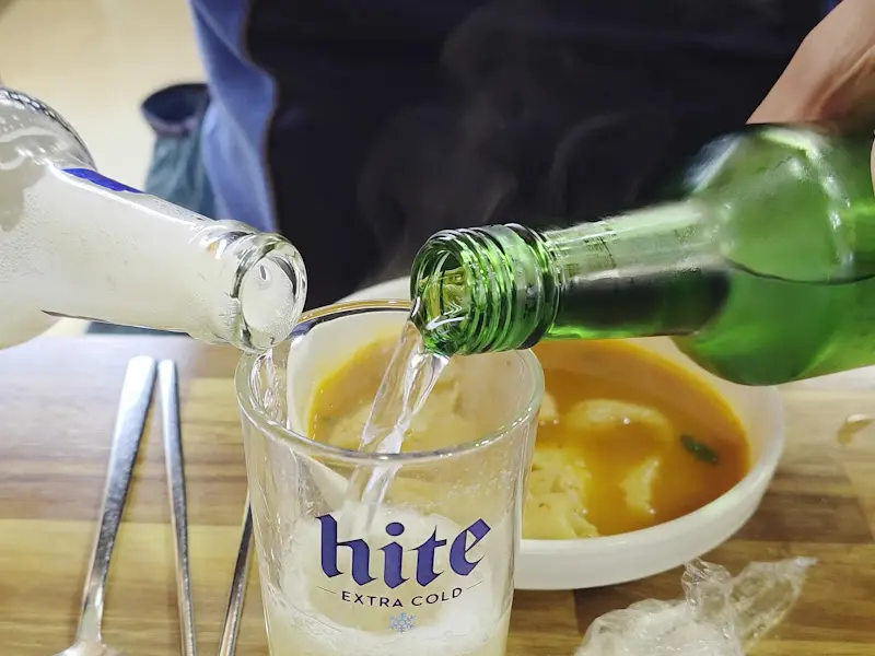 야채곱창과 막걸리