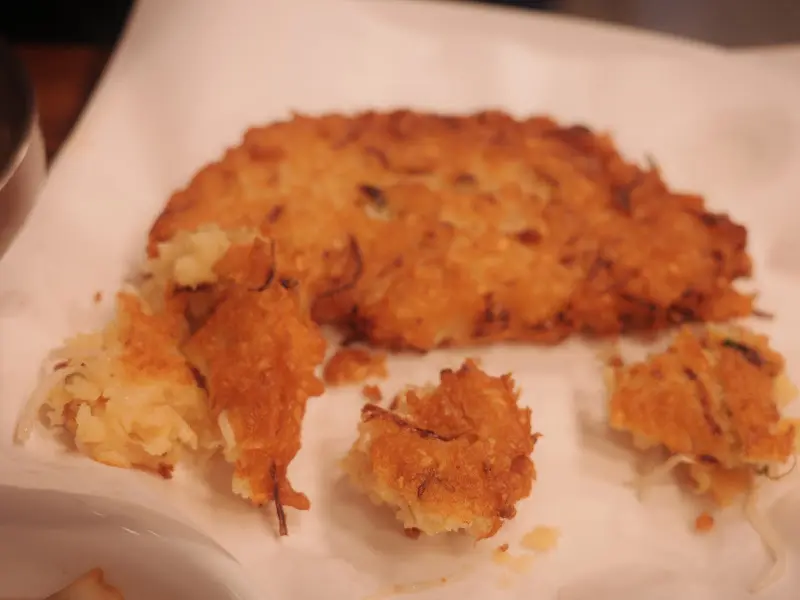 감자채가 들어간 녹두전