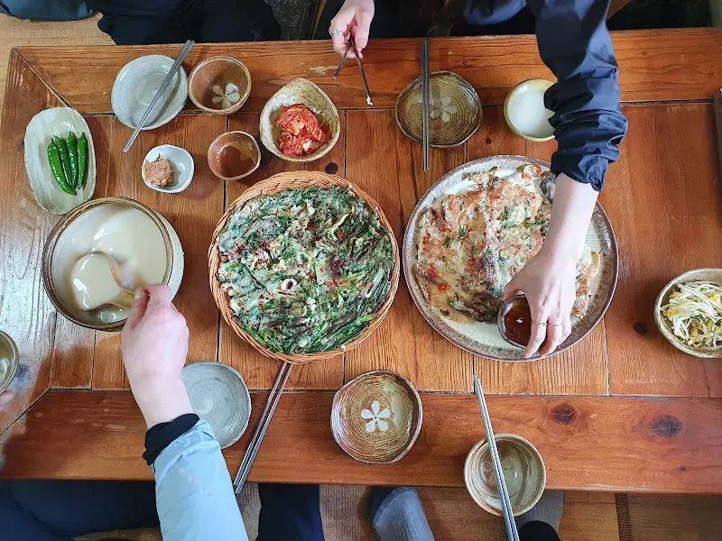 명태전과 파전, 들깨수제비