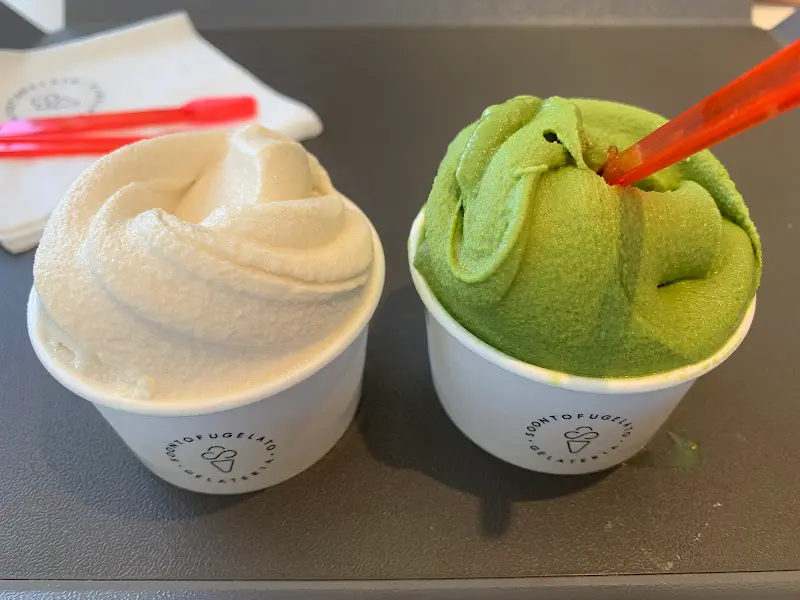 순두부 젤라또와 말차 젤라또