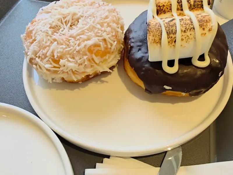 코코넛 도넛과 마시멜로우 초코 도넛