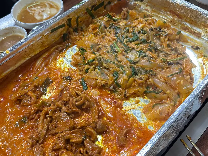 오리탕 국물에 볶아먹는 볶음밥