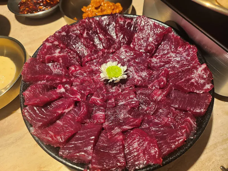 한우 뭉티기 근접샷