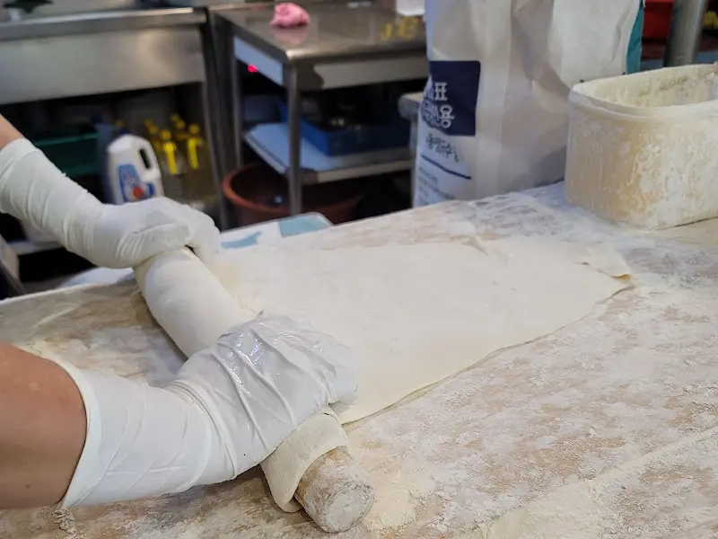 손칼국수 면 제조 과정